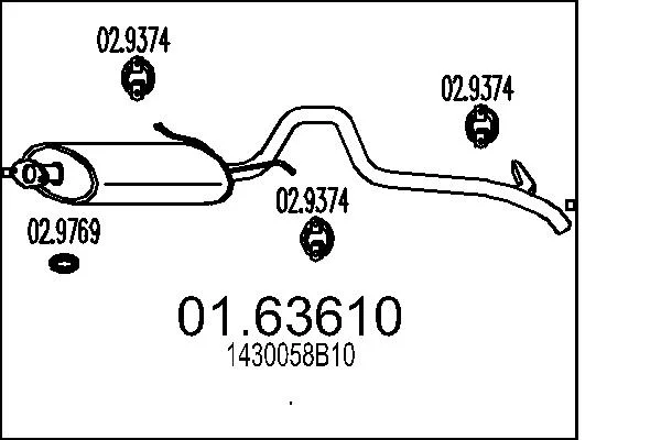 Zadní tlumič výfuku