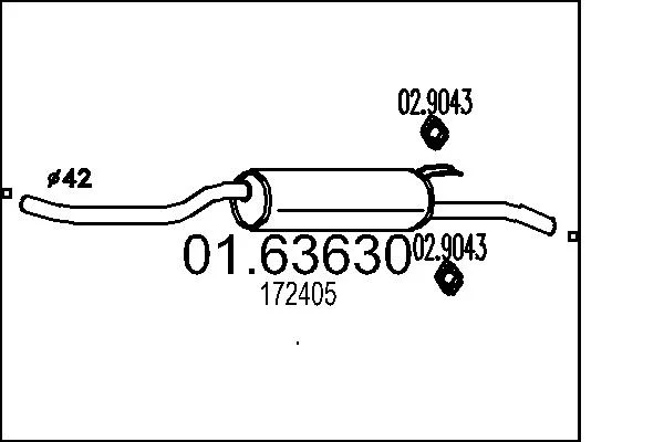 Zadní tlumič výfuku