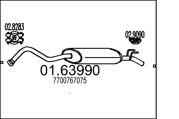 Zadní tlumič výfuku