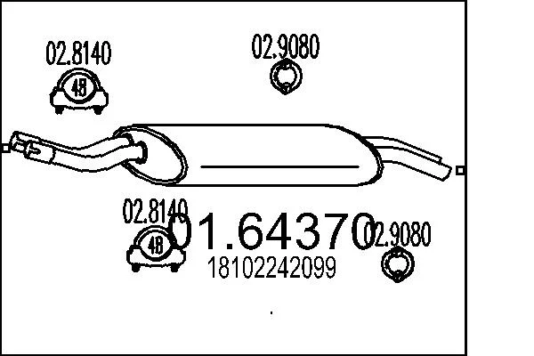 Zadní tlumič výfuku