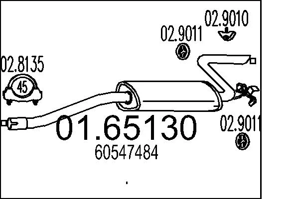 Zadní tlumič výfuku
