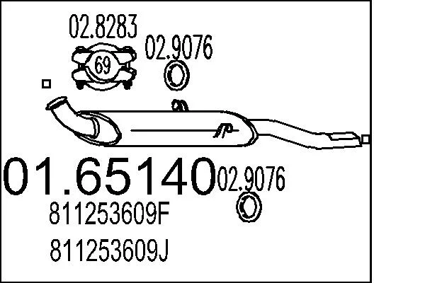 Zadní tlumič výfuku