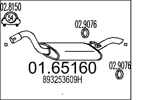 Zadní tlumič výfuku