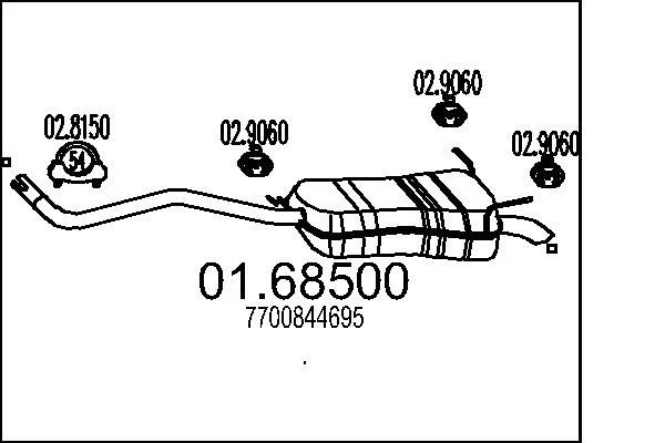 Zadní tlumič výfuku