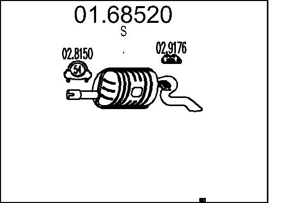 Zadní tlumič výfuku