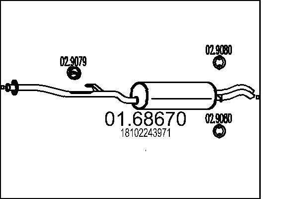 Zadní tlumič výfuku