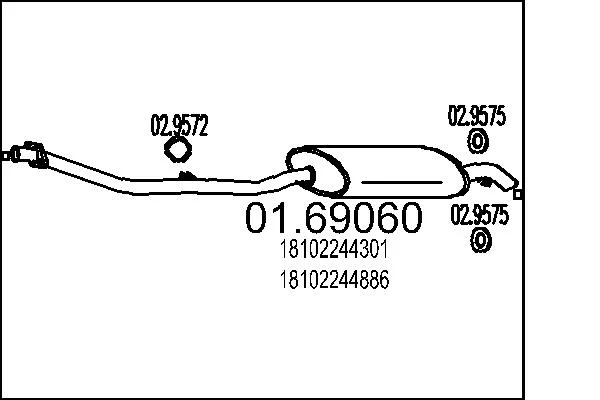 Zadní tlumič výfuku