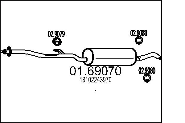 Zadní tlumič výfuku