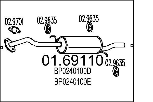 Zadní tlumič výfuku