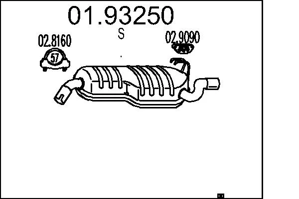 Zadní tlumič výfuku
