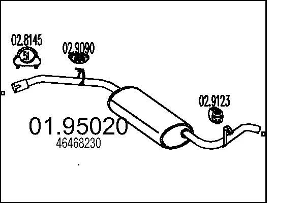 Zadní tlumič výfuku