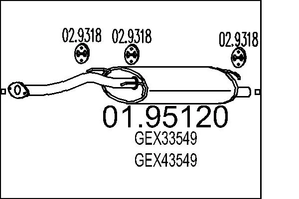 Zadní tlumič výfuku