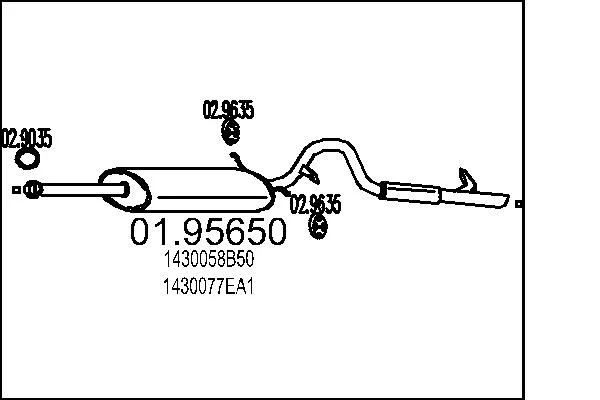 Zadní tlumič výfuku