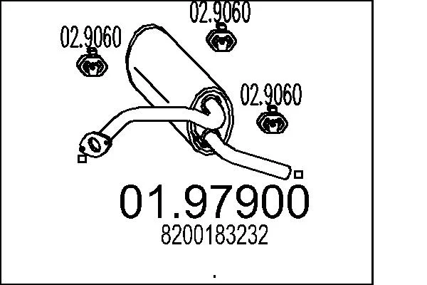 Zadní tlumič výfuku