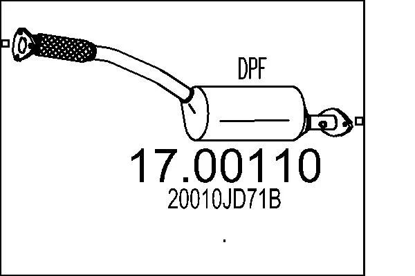Filtr sazových částic, výfukový systém
