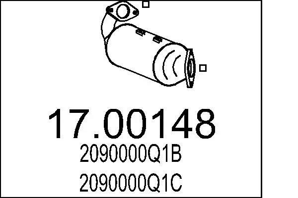 Filtr sazových částic, výfukový systém