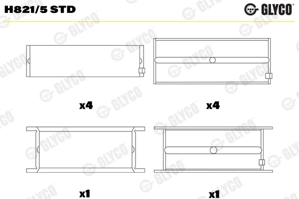 Hlavní ložiska klikového hřídele