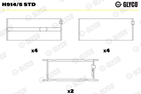 Hlavní ložiska klikového hřídele