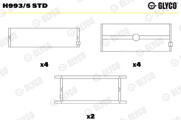 Hlavní ložiska klikového hřídele