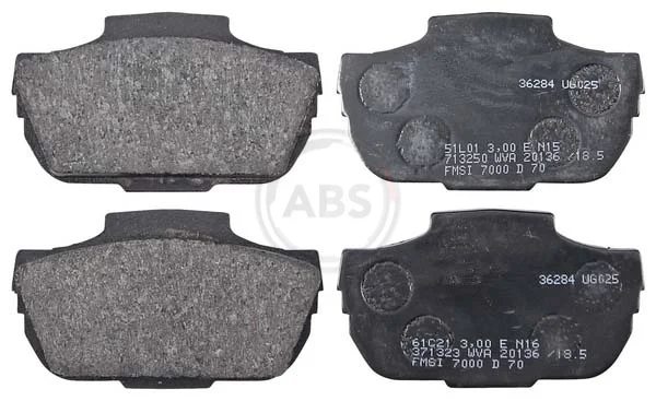 Sada brzdových destiček, kotoučová brzda