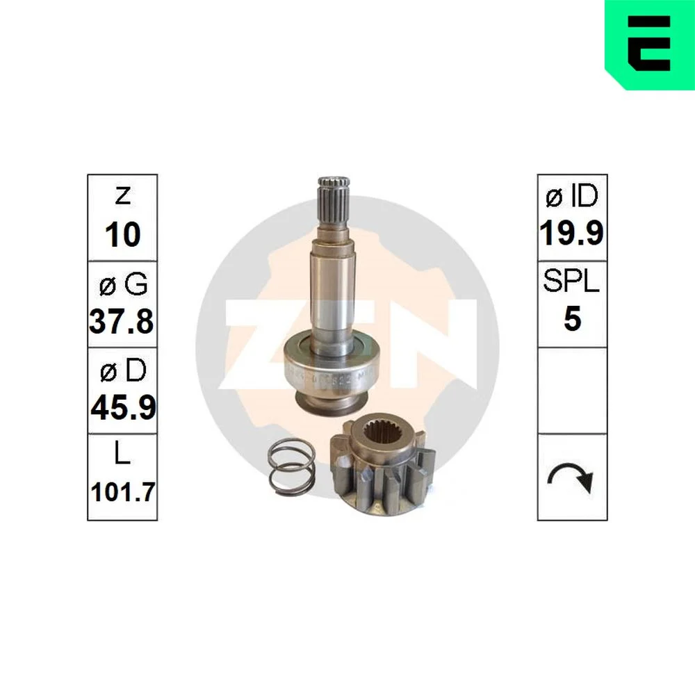 Volnoběžný převod, startér
