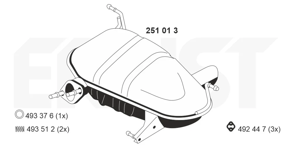 Zadní tlumič výfuku