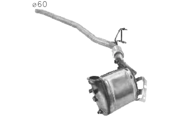 Filtr sazových částic, výfukový systém