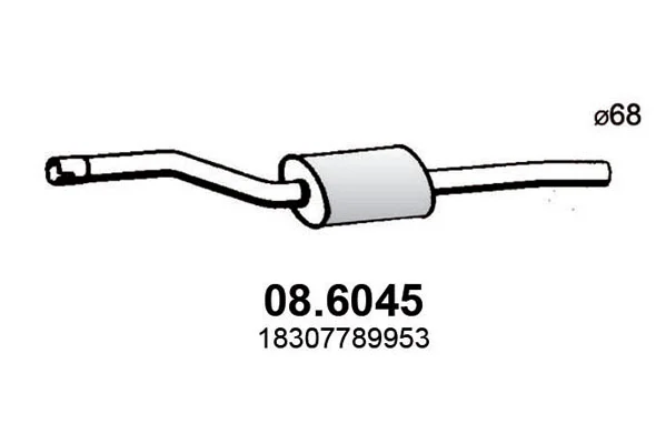 Střední tlumič výfuku