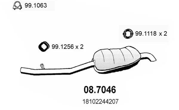 Zadní tlumič výfuku