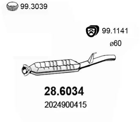 Střední tlumič výfuku