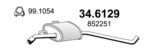 Střední tlumič výfuku