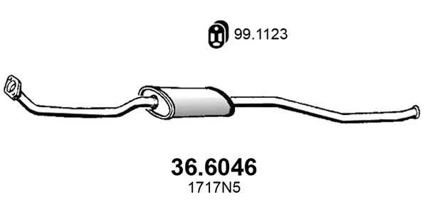Střední tlumič výfuku