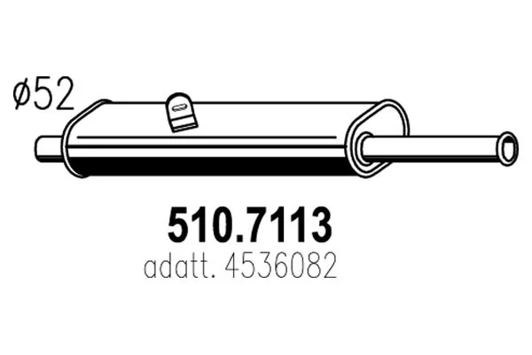 Střední-/zadní tlumič výfuku