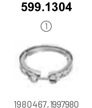 Svěrná objímka, výfukový systém