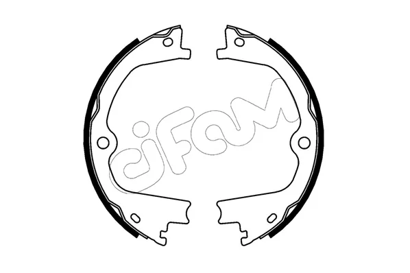 Sada brzdových čelistí, parkovací brzda