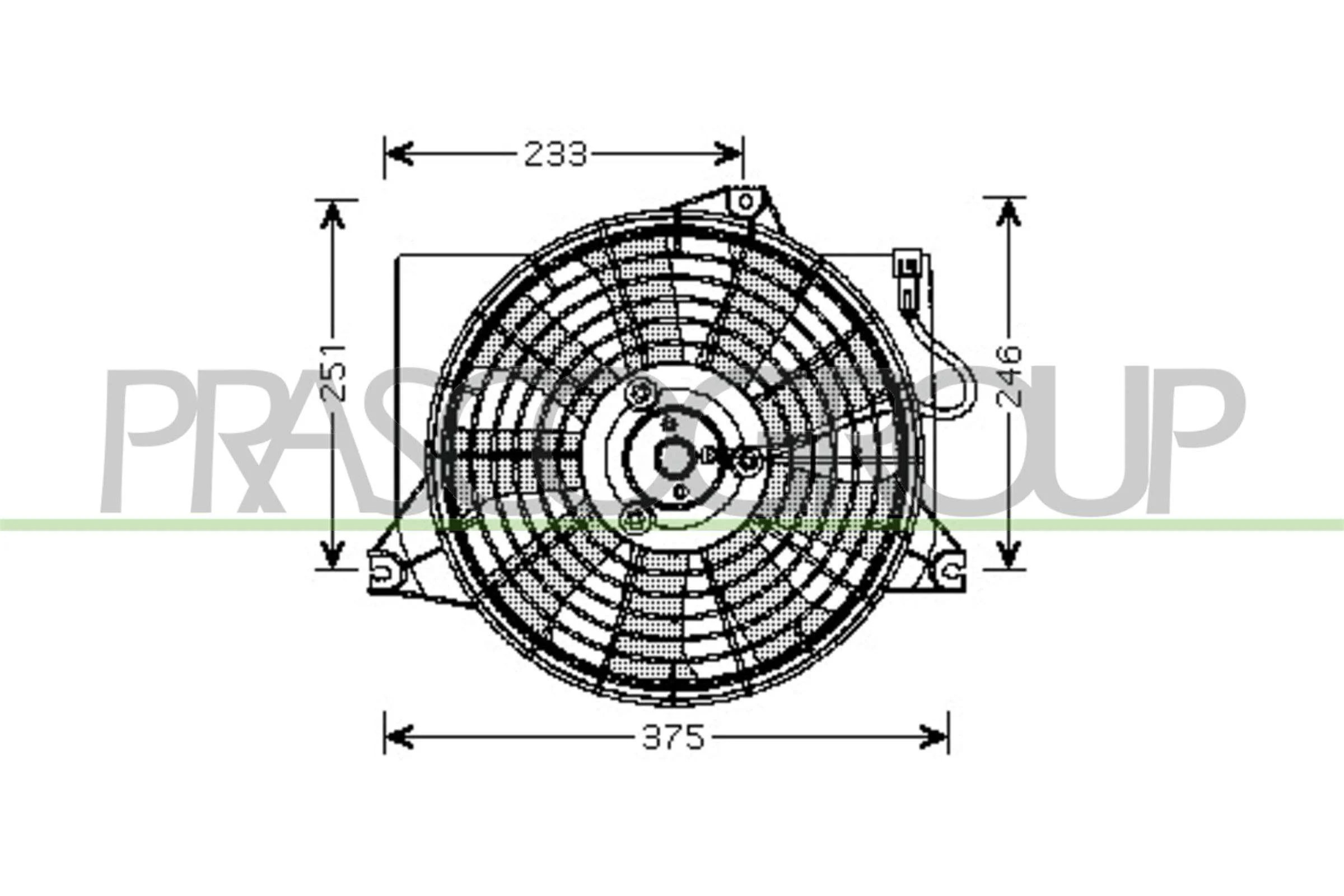 Větrák, chlazení motoru PrascoSelection