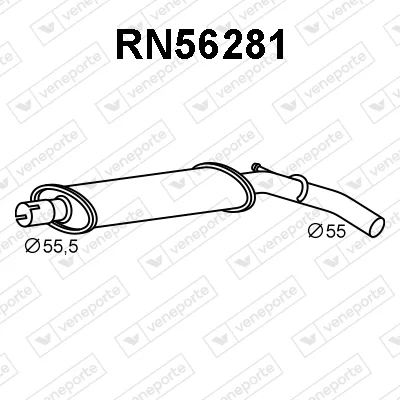 Střední tlumič výfuku