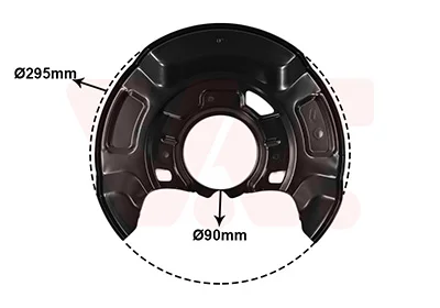Ochranný plech proti rozstřikování, brzdový kotouč