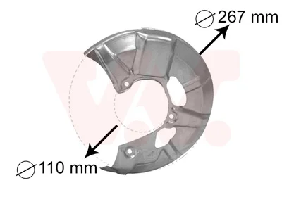 Ochranný plech proti rozstřikování, brzdový kotouč