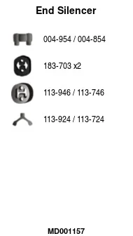 Zadní tlumič výfuku