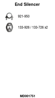 Zadní tlumič výfuku