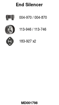 Zadní tlumič výfuku