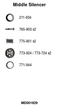 Střední tlumič výfuku