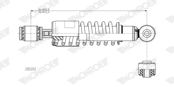 Tlumič, zavěšení kabiny MONROE MAGNUM Cabin