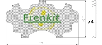 Protihluková fólie, brzdové obložení (posunovací deska)