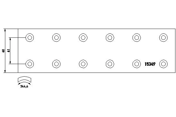 Sada brzdového obloženi, bubnová brzda