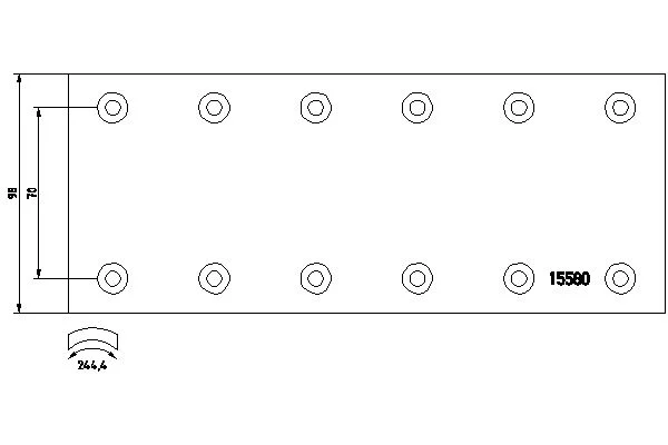 Sada brzdového obloženi, bubnová brzda