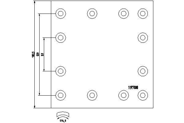 Sada brzdového obloženi, bubnová brzda