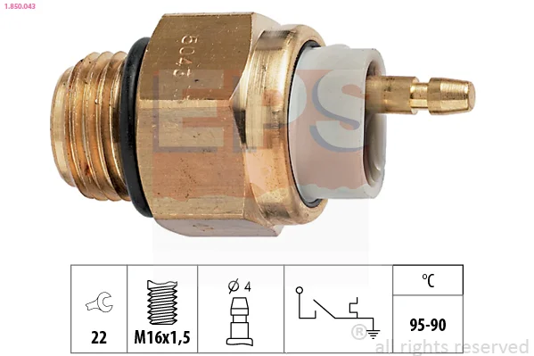 Teplotní spínač, větrák chladiče Made in Italy - OE Equivalent