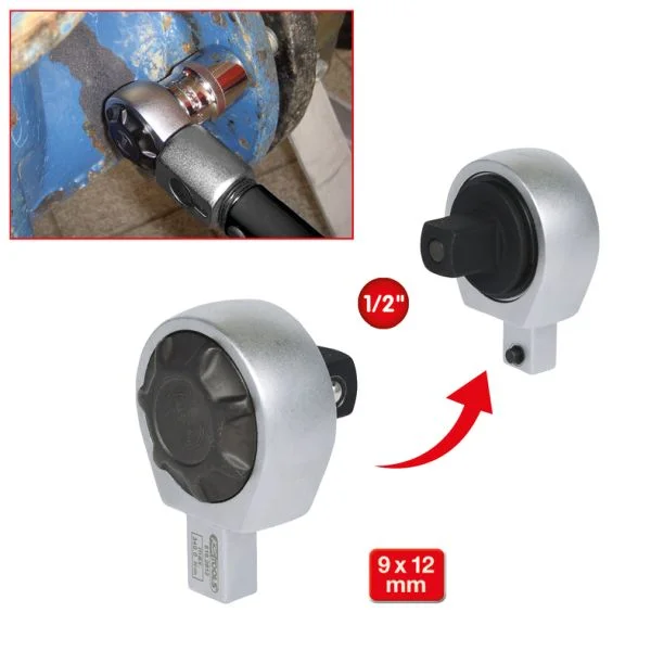 Nástavec, přepínací hlava ráčny, momentový klíč